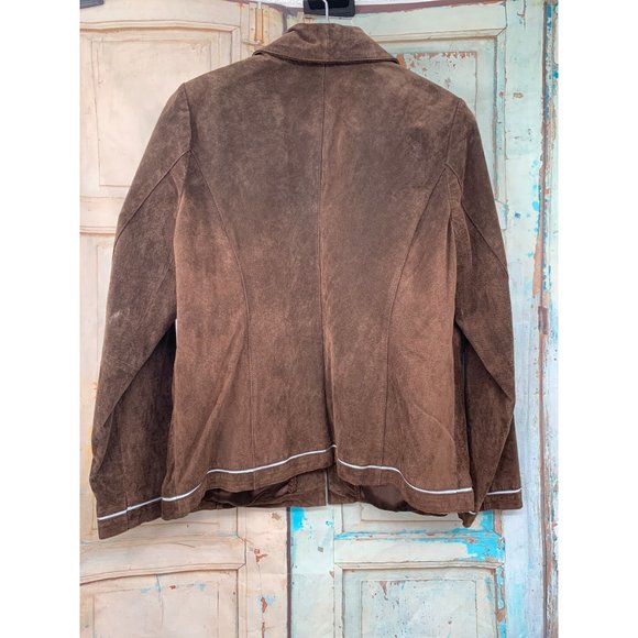 Bradley Bradley Bayou Brown Suede with Light Blue Cutout Details Medium - Picture 6 of 9